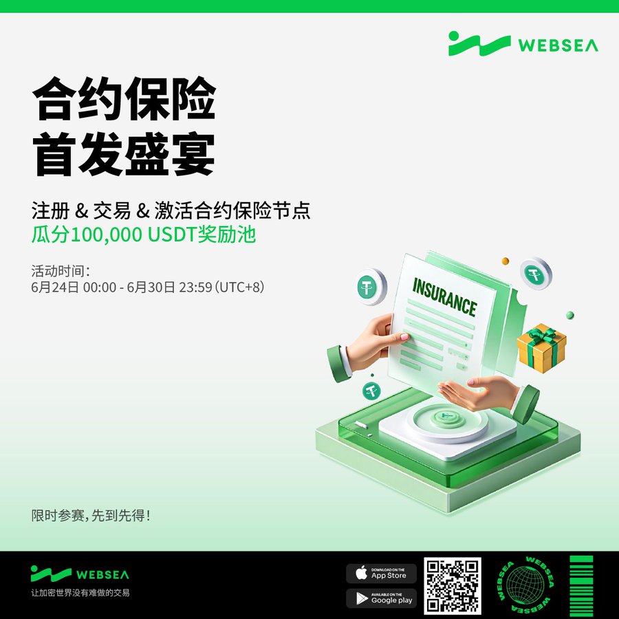 庆祝 Websea 合约保险功能正式上线！